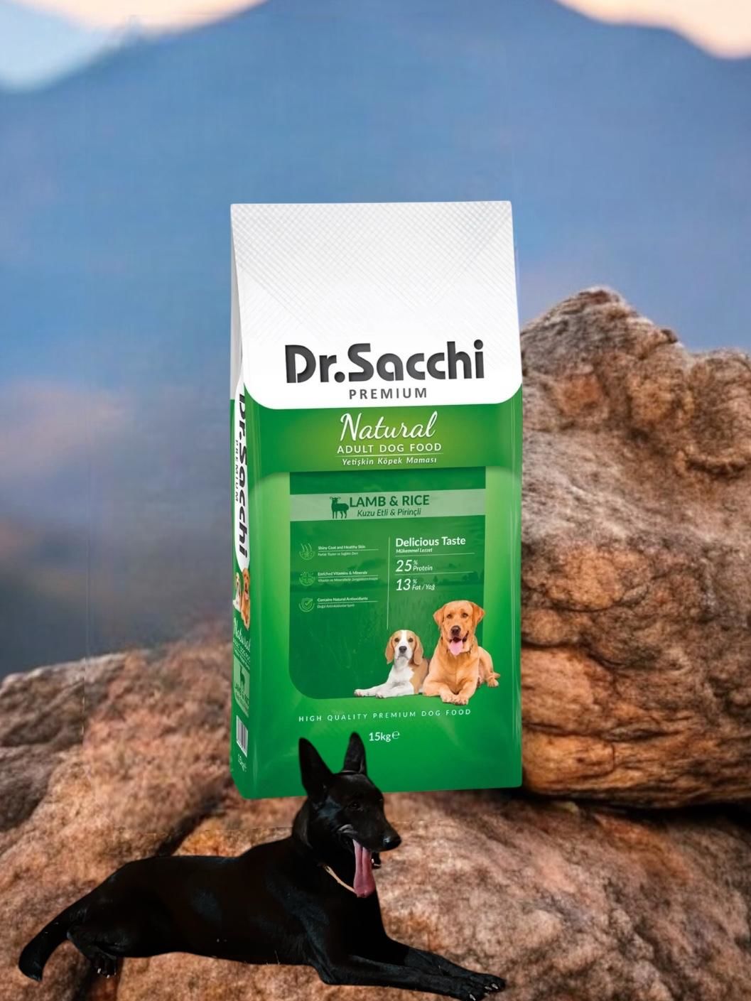 Dr.sacchi Premium Natural Lamb&rice Kuzu Etli&pirinçli Yetişkin Köpek Maması 15 Kg