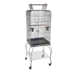 PAPAĞAN KAFESİ SİYAH 51X51X140