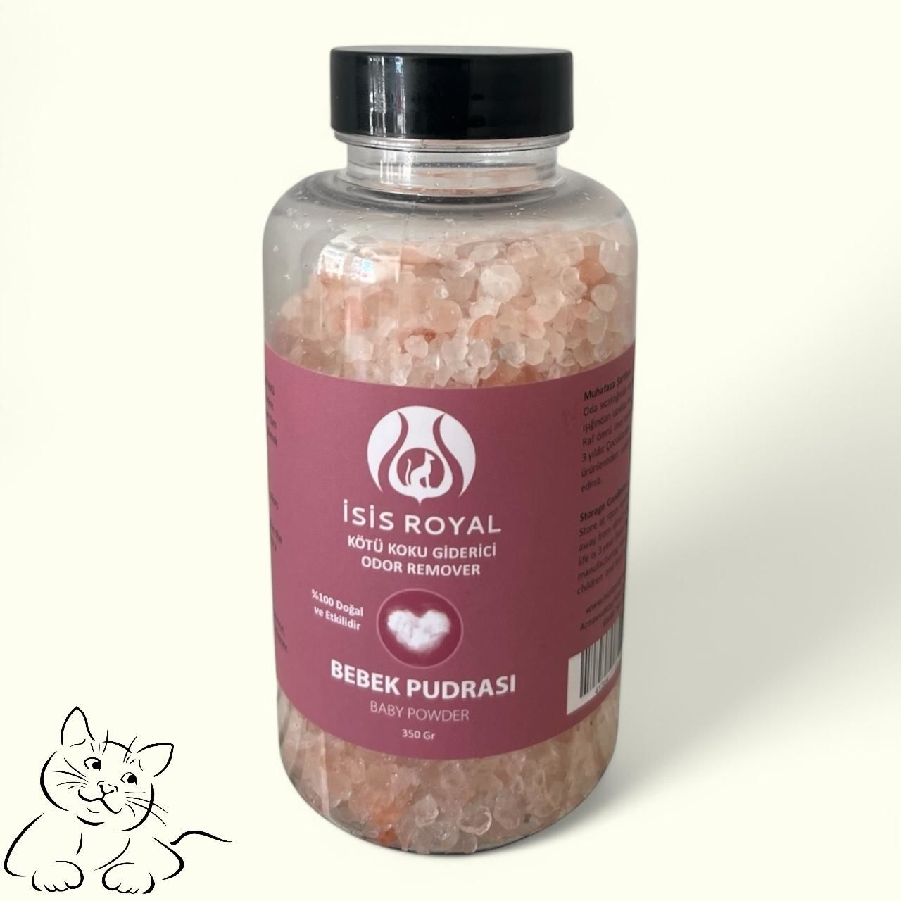 KEDİ KUMU KOKU GİDERİCİ , BEBEK PUDRASI, 350 Gr.