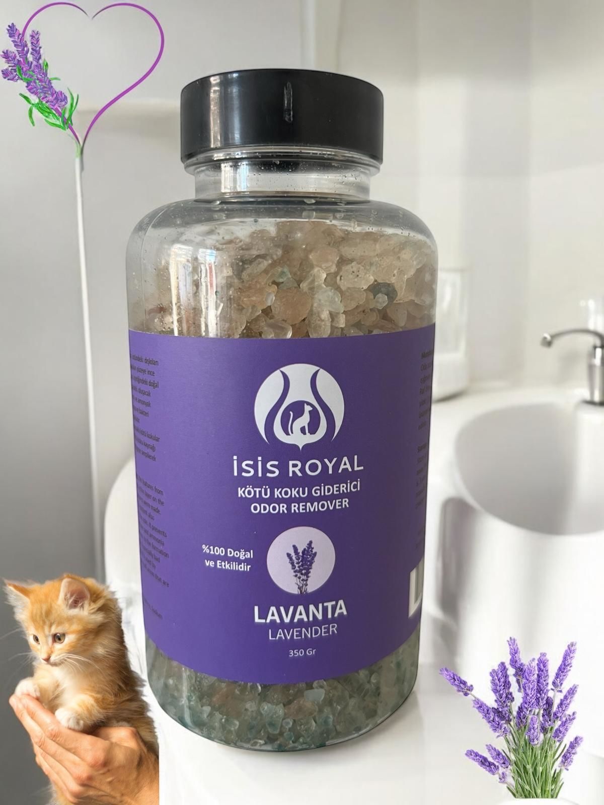 KEDİ KUMU KOKU GİDERİCİ, LAVANTA,350 Gr.